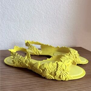 Women’s Sunies Flexi Yellow Butterfly Sandals Size 10